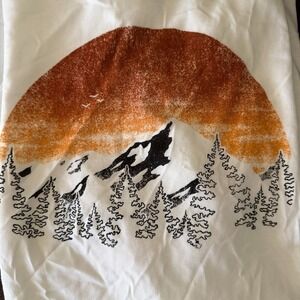 10Tree Treeblend Organic Cotton Tencel Tee XL Vintage Sunset Eco Friendly Casual